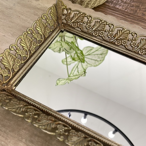 Other - ✨Vintage Brass Mirror Tray🌿